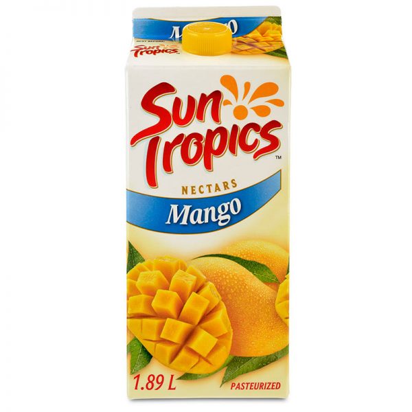 a carton of Sun Tropics Mango Nectar