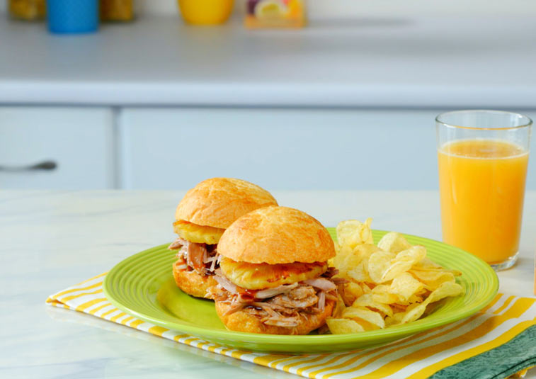 pulled pork sliders as described in this recipe